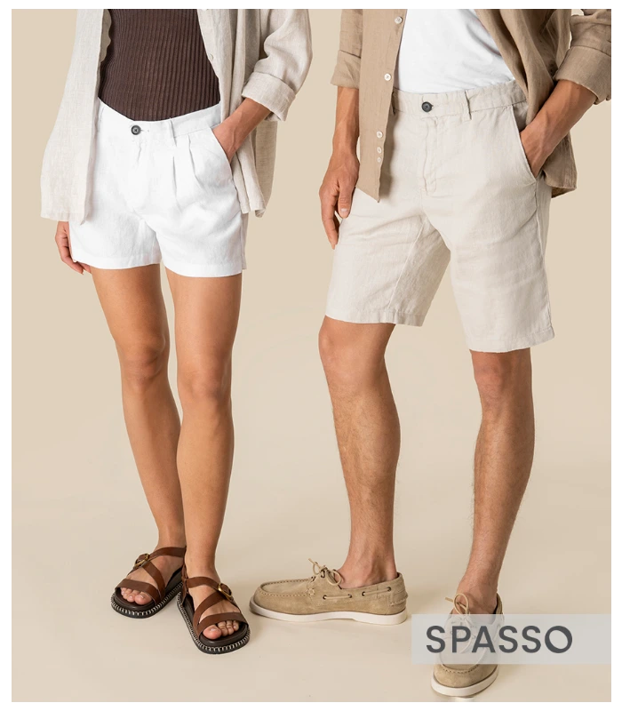 Spasso Spasso Linen Bermuda Shorts in WHI