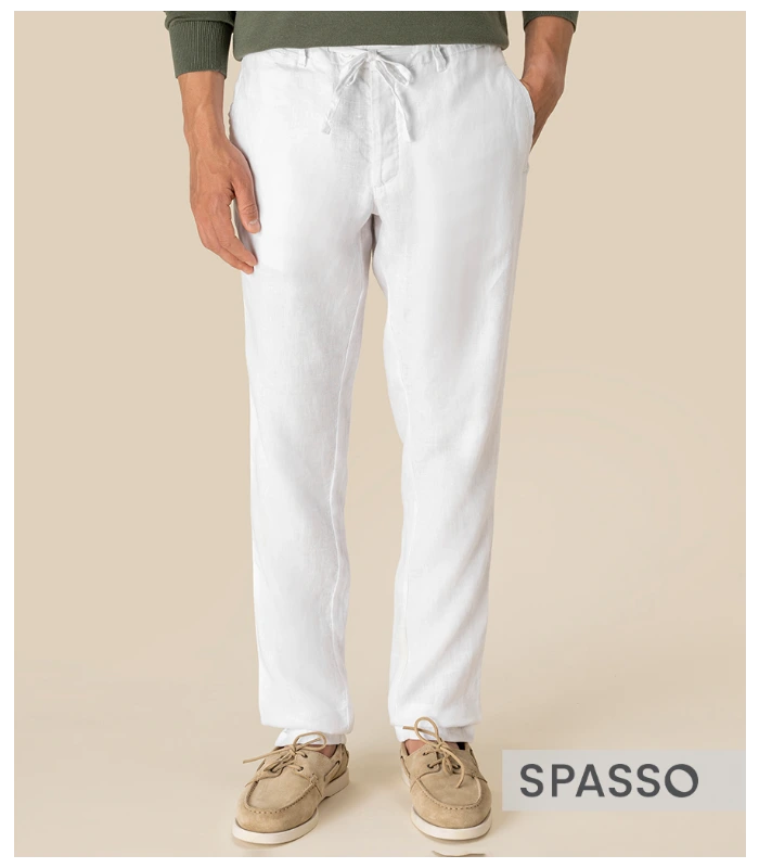 Spasso Spasso Faded Linen Trousers in WDW