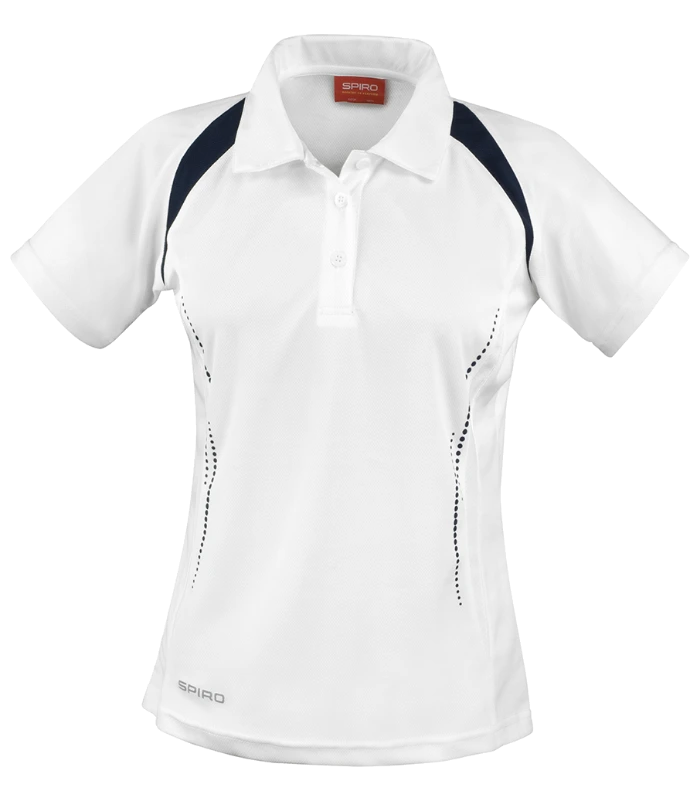 Spiro Spiro Ladies Team Spirit Polo Shirt in WH/NV