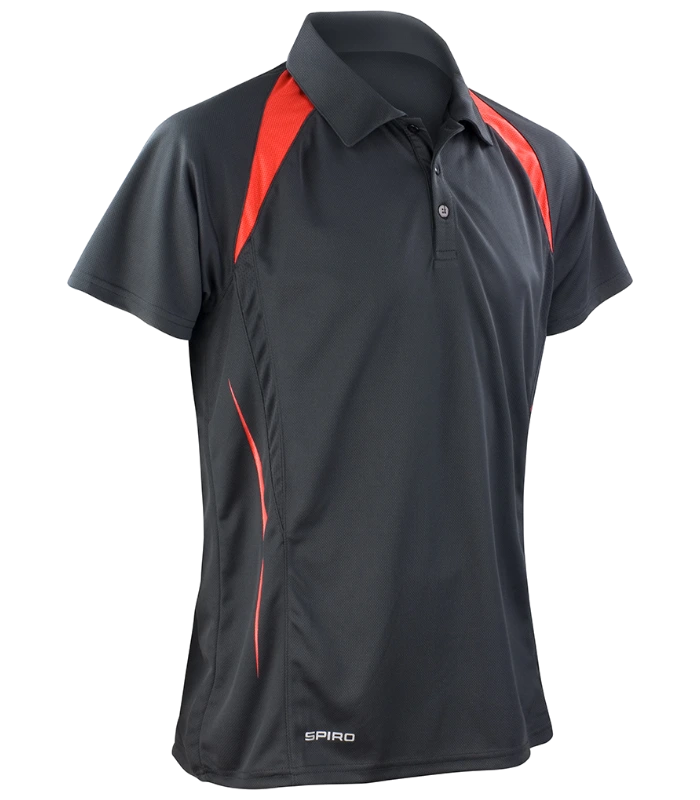 Spiro Spiro Team Spirit Polo Shirt in BK/RD