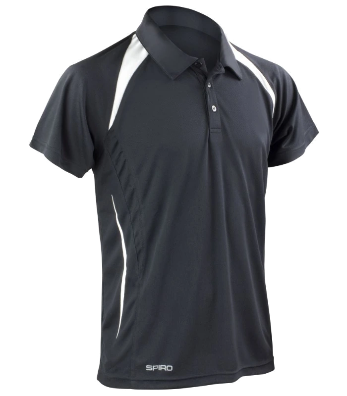 Spiro Spiro Team Spirit Polo Shirt in BK/WH