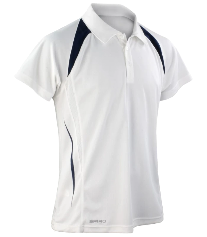 Spiro Spiro Team Spirit Polo Shirt in WH/NV