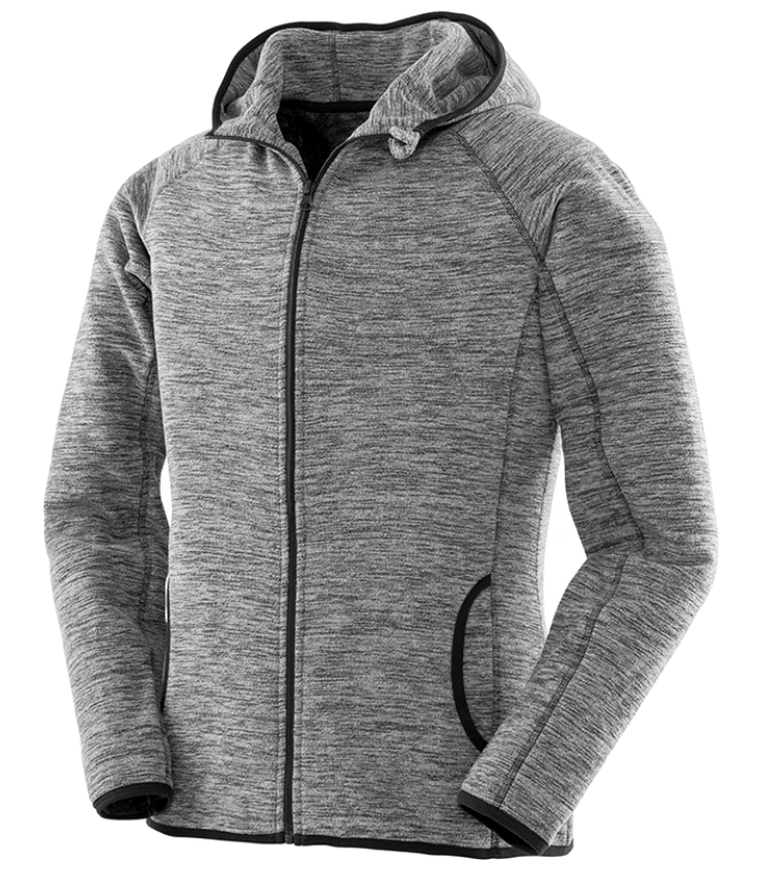 Spiro Spiro Ladies Micro Fleece Hoodie in GY/BK