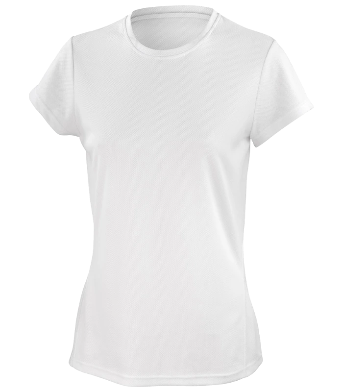 Spiro Spiro Ladies Quick Dry Performance T-Shirt in WHI