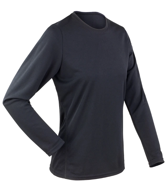 Spiro Spiro Ladies Performance Long Sleeve T-Shirt in BLK