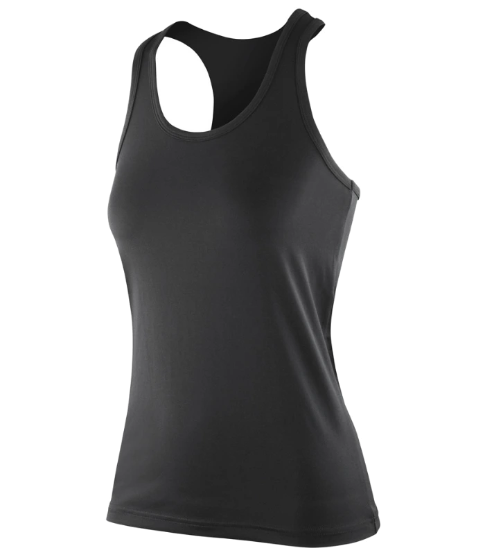 Spiro Spiro Impact Ladies Softex® Fitness Top in BLK