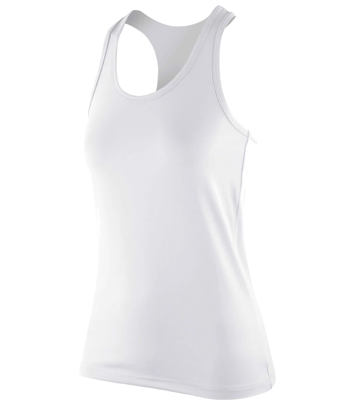 Spiro Spiro Impact Ladies Softex® Fitness Top in WHI