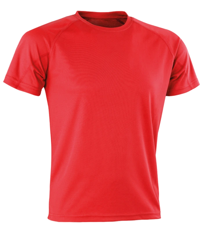 Spiro Spiro Impact Performance Aircool T-Shirt in RED