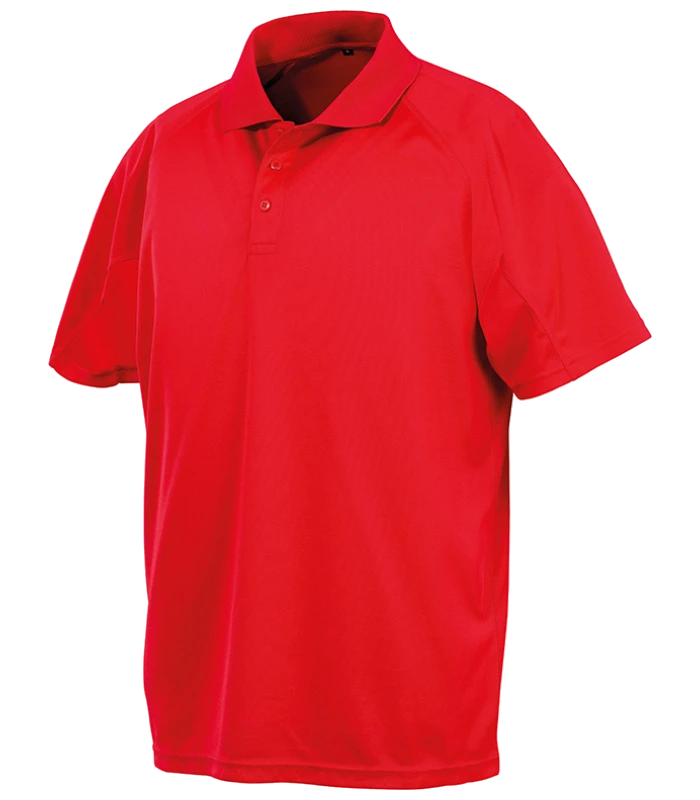 Spiro Spiro Impact Performance Aircool Polo Shirt in RED