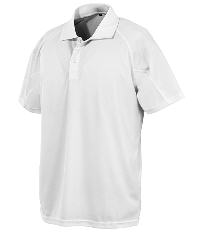 Spiro Spiro Impact Performance Aircool Polo Shirt in WHI