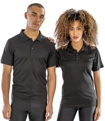 Spiro Spiro Impact Performance Aircool Polo Shirt in BLK