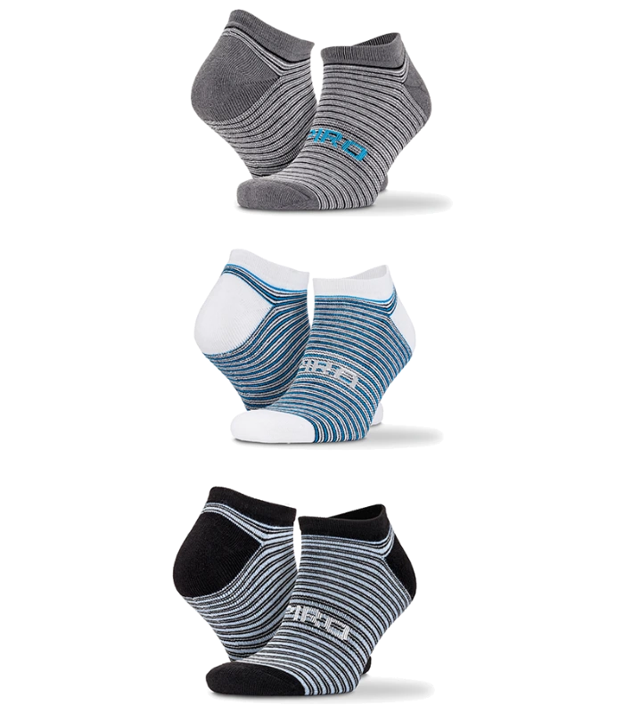 Spiro Spiro 3 Pack Mixed Stripe Sneaker Socks in MIX
