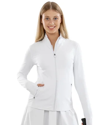 Spiro Spiro Ladies Recycled Fitness Jacket in WHI