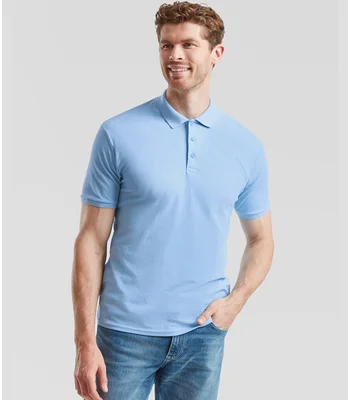 Fruit of the Loom Fruit of the Loom Poly/Cotton Piqué Polo Shirt in SKY