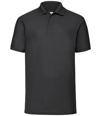 Fruit of the Loom Fruit of the Loom Poly/Cotton Piqué Polo Shirt in BLK