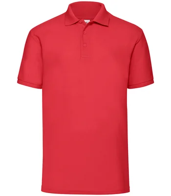 Fruit of the Loom Fruit of the Loom Poly/Cotton Piqué Polo Shirt in RED