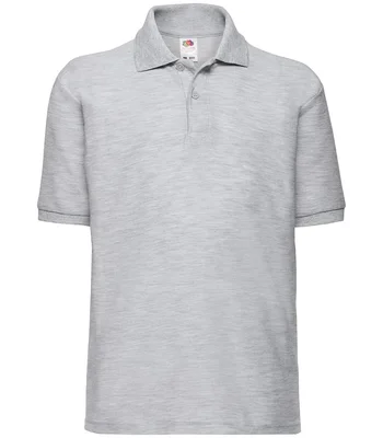 Fruit of the Loom Fruit of the Loom Kids Poly/Cotton Piqué Polo Shirt in HEA