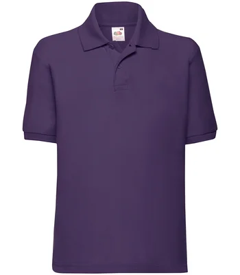 Fruit of the Loom Fruit of the Loom Kids Poly/Cotton Piqué Polo Shirt in PUR