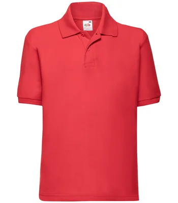 Fruit of the Loom Fruit of the Loom Kids Poly/Cotton Piqué Polo Shirt in RED