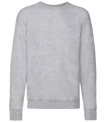 Fruit of the Loom Fruit of the Loom Lightweight Raglan Sweatshirt in HEA