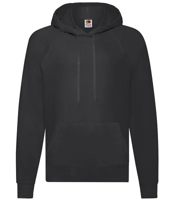 Fruit of the Loom Fruit of the Loom Lightweight Hooded Sweatshirt in BLK