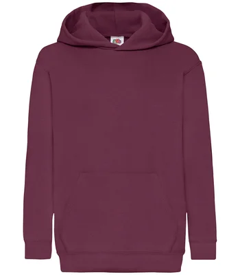 Fruit of the Loom Fruit of the Loom Kids Classic Hooded Sweatshirt in BUR