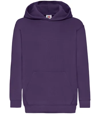 Fruit of the Loom Fruit of the Loom Kids Classic Hooded Sweatshirt in PUR
