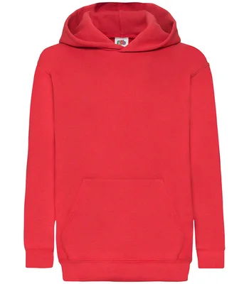 Fruit of the Loom Fruit of the Loom Kids Classic Hooded Sweatshirt in RED