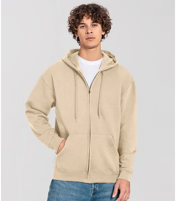 Fruit of the Loom Fruit of the Loom Iconic Premium Hooded Sweat Jacket in Light Graphite