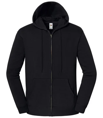Fruit of the Loom Fruit of the Loom Iconic Premium Hooded Sweat Jacket in Black