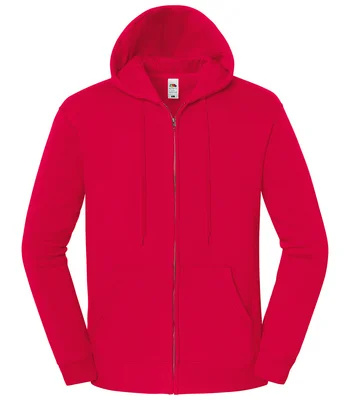 Fruit of the Loom Fruit of the Loom Iconic Premium Hooded Sweat Jacket in Red
