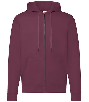 Fruit of the Loom Fruit of the Loom Classic Zip Hooded Sweatshirt in BUR