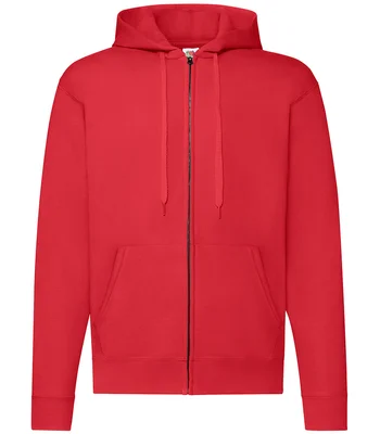Fruit of the Loom Fruit of the Loom Classic Zip Hooded Sweatshirt in RED