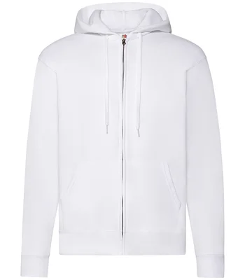 Fruit of the Loom Fruit of the Loom Classic Zip Hooded Sweatshirt in WHI