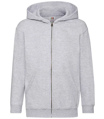 Fruit of the Loom Fruit of the Loom Kids Classic Zip Hooded Sweatshirt in HEA