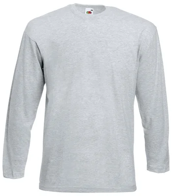 Fruit of the Loom Fruit of the Loom Long Sleeve Value T-Shirt in HEA