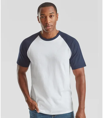 Fruit of the Loom Fruit of the Loom Contrast Baseball T-Shirt in W/DNA