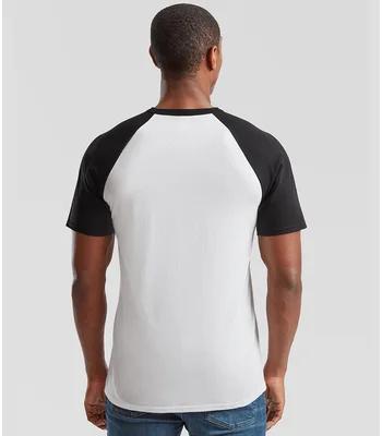 Fruit of the Loom Fruit of the Loom Contrast Baseball T-Shirt in W/DNA