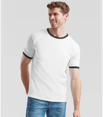 Fruit of the Loom Fruit of the Loom Contrast Ringer T-Shirt in RY/WH