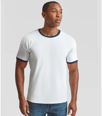 Fruit of the Loom Fruit of the Loom Contrast Ringer T-Shirt in WH/NV