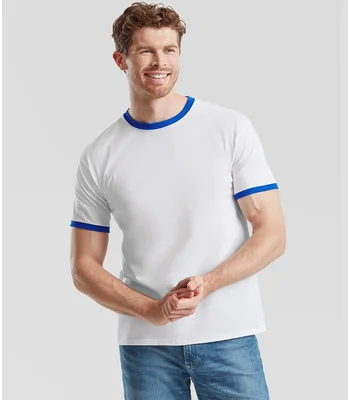 Fruit of the Loom Fruit of the Loom Contrast Ringer T-Shirt in WH/RY