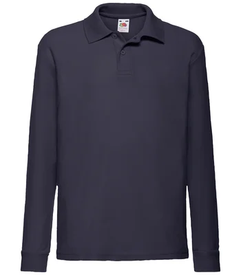 Fruit of the Loom Fruit of the Loom Kids Long Sleeve Poly/Cotton Piqué Polo Shirt in DNA