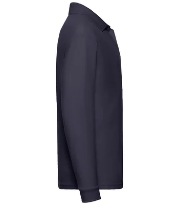 Fruit of the Loom Fruit of the Loom Kids Long Sleeve Poly/Cotton Piqué Polo Shirt in BLK