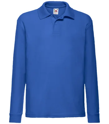 Fruit of the Loom Fruit of the Loom Kids Long Sleeve Poly/Cotton Piqué Polo Shirt in ROY