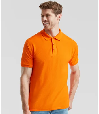 Fruit of the Loom Fruit of the Loom Premium Cotton Piqué Polo Shirt in BLK