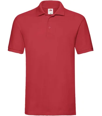 Fruit of the Loom Fruit of the Loom Premium Cotton Piqué Polo Shirt in RED