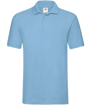 Fruit of the Loom Fruit of the Loom Premium Cotton Piqué Polo Shirt in SKY