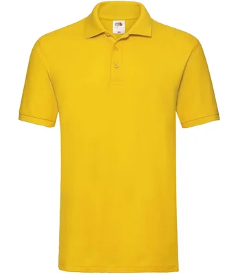Fruit of the Loom Fruit of the Loom Premium Cotton Piqué Polo Shirt in SUN