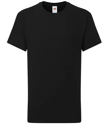 Fruit of the Loom Fruit of the Loom Kids Iconic 195 T-Shirt in BLK