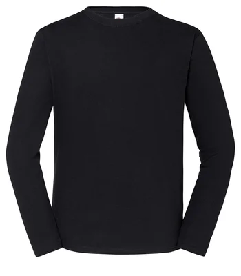 Fruit of the Loom Fruit Loom Iconic 195 Long Sleeve T-Shirt in BLK